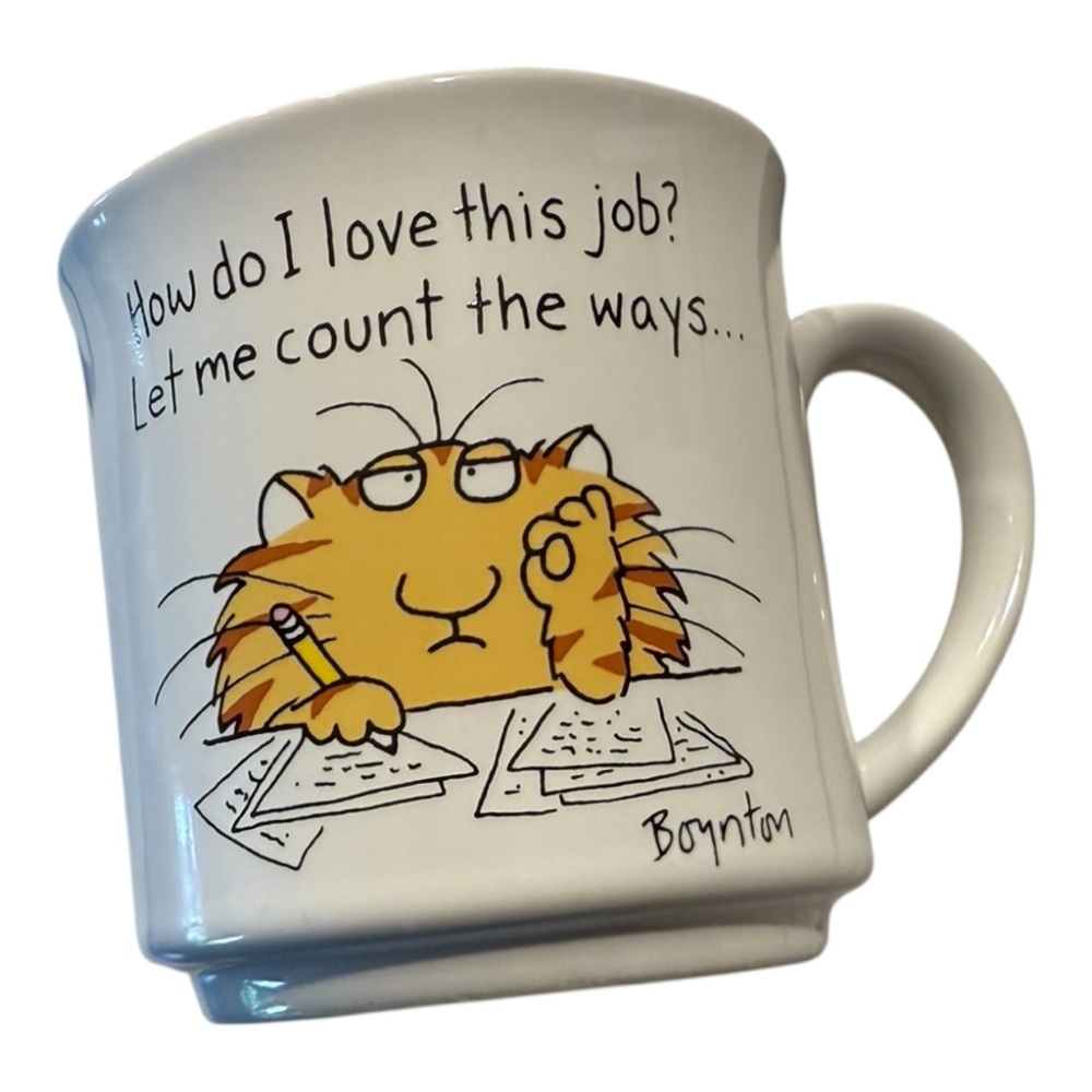 ❤️❤️Boynton Cat Mug with Quote And a  Hallmark Hold My Calls Cat Mug❤️❤️